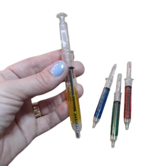 4 Piece Set Of Sy-ringe Nurse, Doctor Medical Funny Christmas Gift Pens - Picture 12 of 16